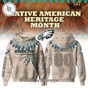 Philadelphia Eagles X Native American Heritage Month Custom Name And Number 2025 Hoodie