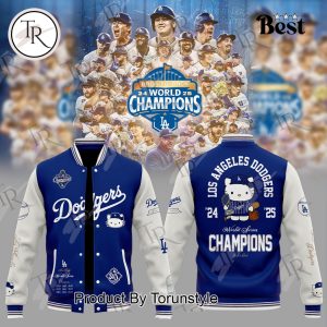 Los Angeles Dodgers X Hello Kitty 24-25 World Series Champions Baseball Jacket