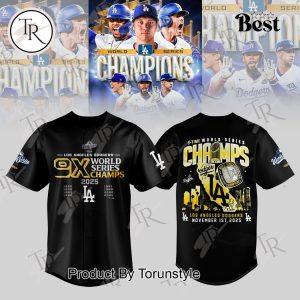 Los Angeles Dodgers X 9-Time World Series Champs 2025 Baseball Jersey