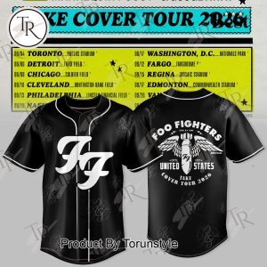 Foo Fighters X Tour 2025 Take Cover Baseball Jersey