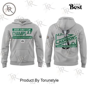 Saskatchewan Roughriders X Grey Cup Champions 2025 Hoodie