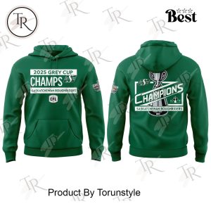 Saskatchewan Roughriders X Grey Cup 2025 Champions Hoodie