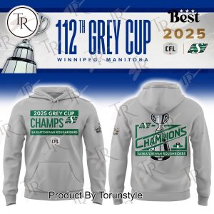 Saskatchewan Roughriders X Grey Cup 112th Champions 2025 Hoodie