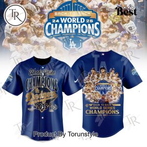 Los Angeles Dodgers X Back To Back World Series 2025 Baseball Jersey