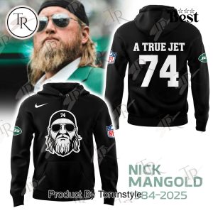 New York Jets X Nick Mangold A True Jet 2025 Number 74 Hoodie