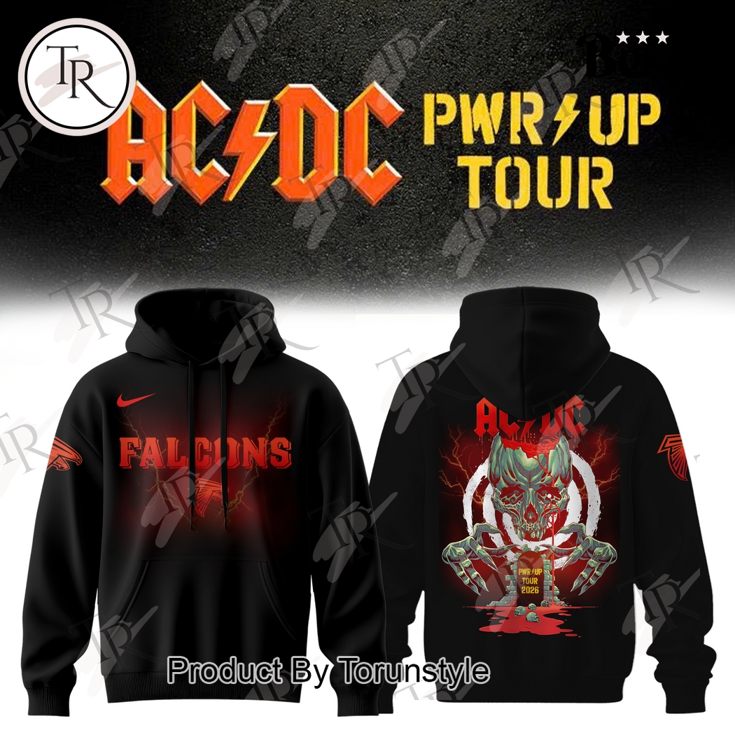 Atlanta Falcons X AC DC Tour PWR UP 2025 Hoodie Atlanta Falcons X AC DC Tour PWR UP 2025 Hoodie