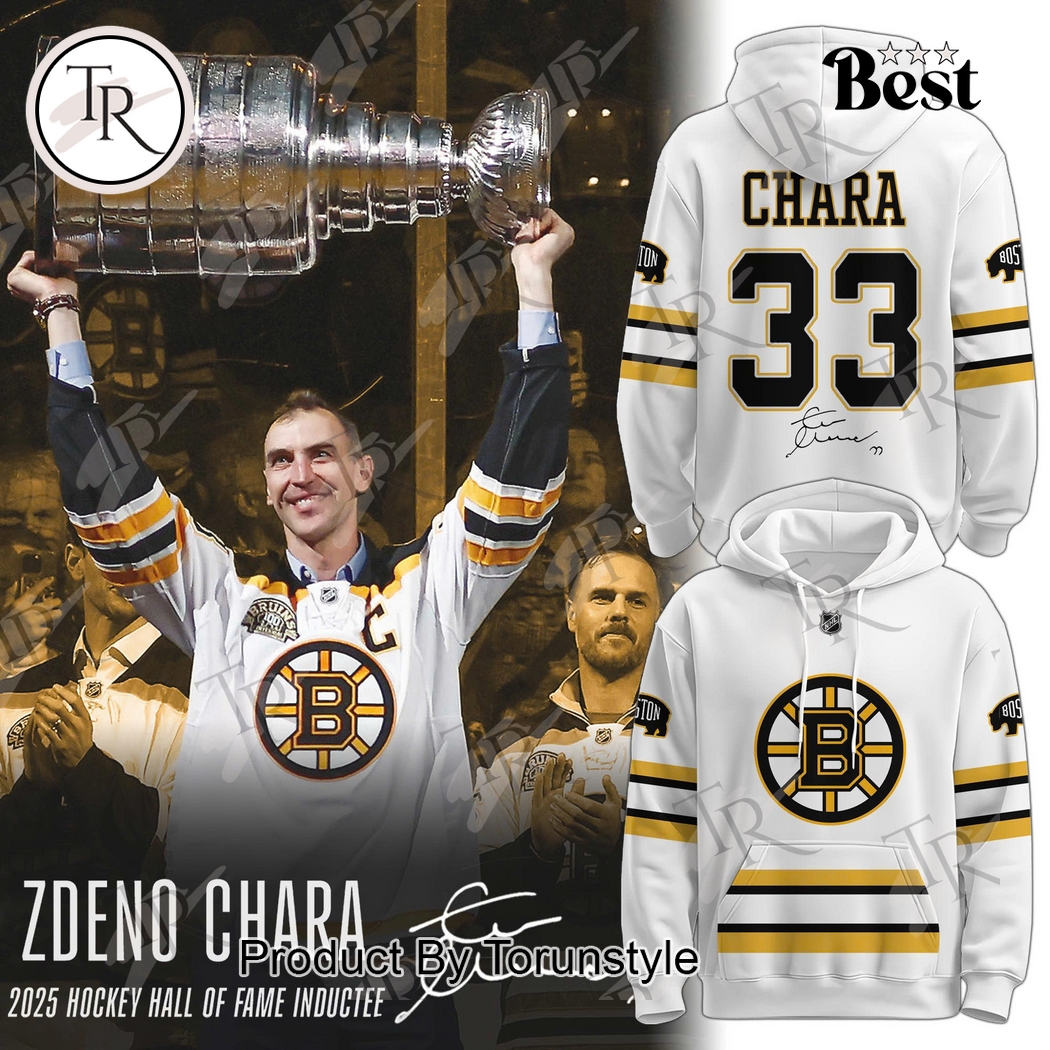 Boston Bruins X Zdeno Chara Num33 2025 Hockey Hall of Fame Inductee Hoodie Boston Bruins X Zdeno Chara Num33 2025 Hockey Hall of Fame Inductee Hoodie