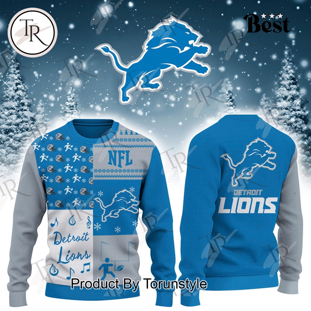 Detroit Lions X NFL Merry Christmas 2025 Ugly Sweater Detroit Lions X NFL Merry Christmas 2025 Ugly Sweater