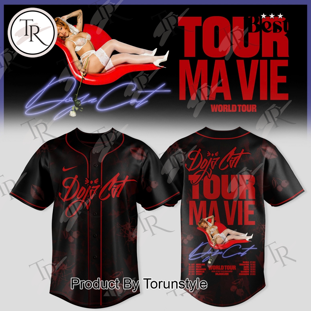 Doja Cat X World Tour Ma Vie 2025 Baseball Jersey