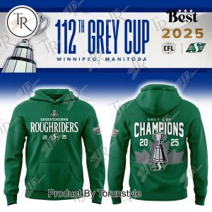 Saskatchewan Roughriders X Grey Cup 112th Champions 2025 Hoodie