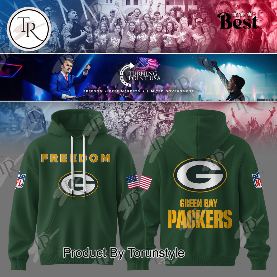 Green Bay Packers X Freedom Turning Point USA 2025 Hoodie Green Bay Packers X Freedom Turning Point USA 2025 Hoodie