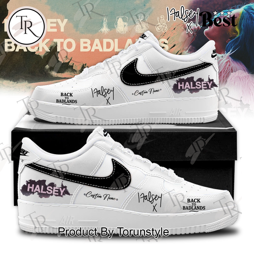 Halsey X Back to Badlands Tour 2025 Custom Name Air Force 1 Sneakers Halsey X Back to Badlands Tour 2025 Custom Name Air Force 1 Sneakers