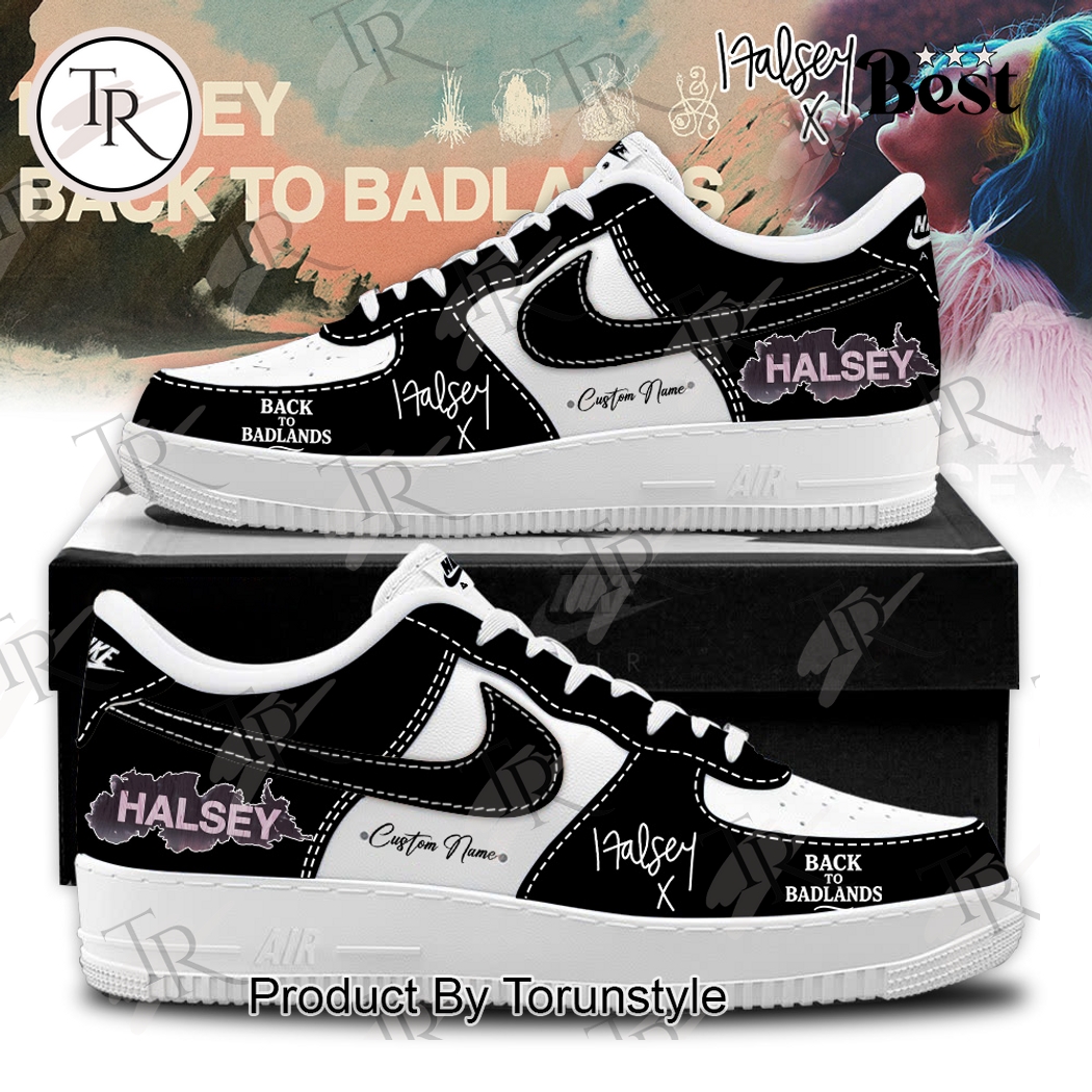Halsey X Tour Back to Badlands 2025 Custom Name Air Force 1 Sneakers Halsey X Tour Back to Badlands 2025 Custom Name Air Force 1 Sneakers