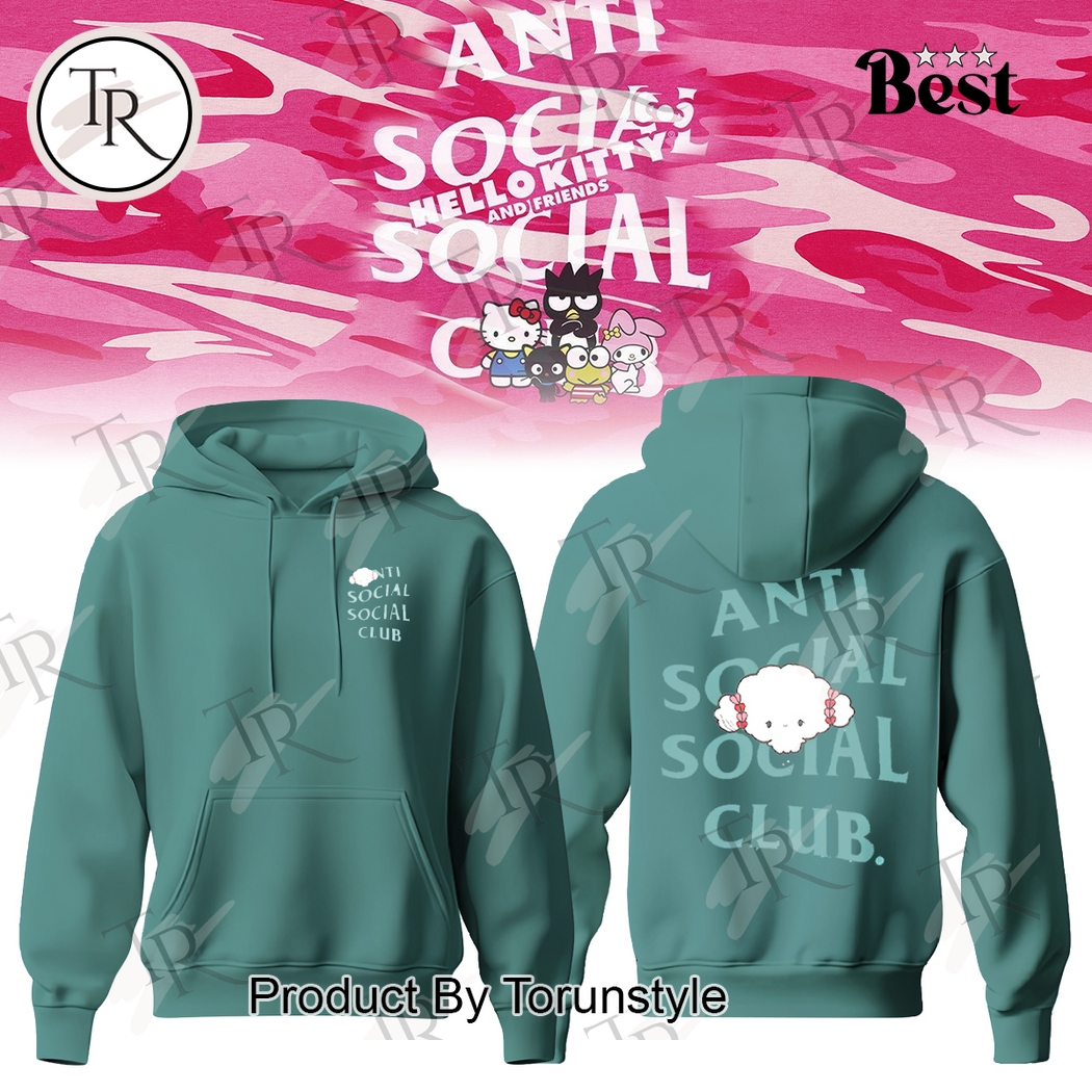 Hello Kitty And Friends Anti Social Social Club Hoodie Hello Kitty And Friends Anti Social Social Club Hoodie