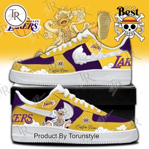 One Piece x Los Angeles Lakers Luffy 2025 Custom Name Air Force 1 Sneakers