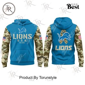 Detroit Lions X NFL Salute to Service 2025 Hoodie
