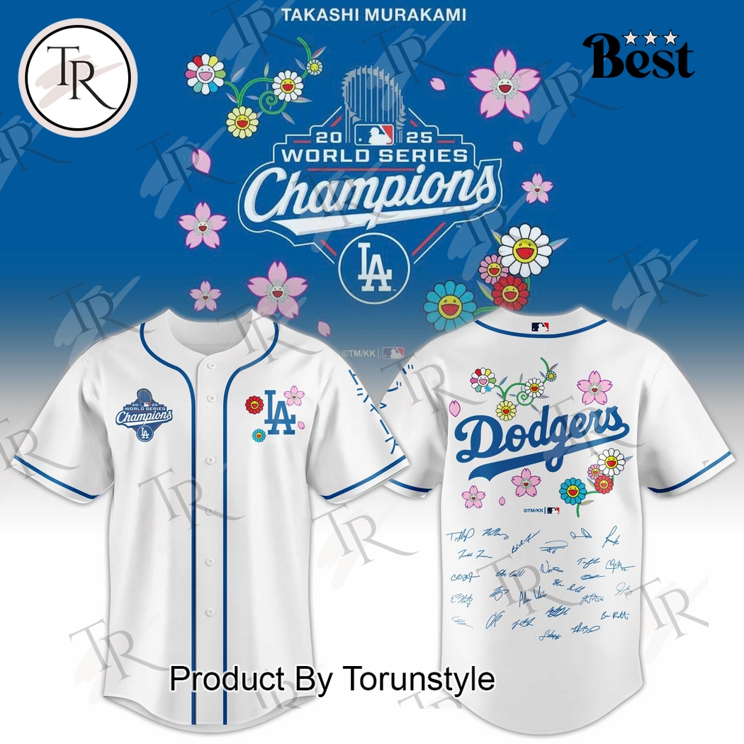 Los Angeles Dodgers X Takashi Murakami World Series Championship 2025 Baseball Jersey Los Angeles Dodgers X Takashi Murakami World Series Championship 2025 Baseball Jersey