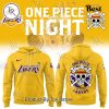 Los Angeles Lakers One Piece Night 2025 White Hoodie