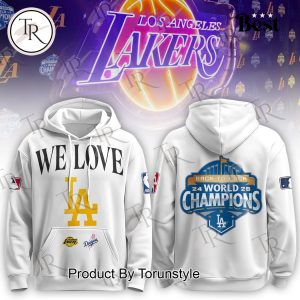 Los Angeles Lakers X Los Angeles Dodgers BACK TO BACK 2025 Hoodie