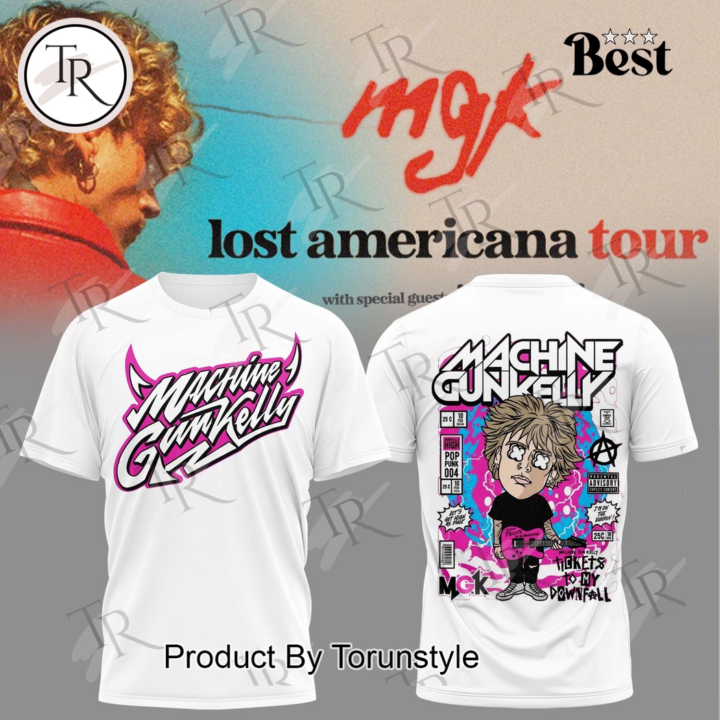 Machine Gun Kelly X Tour 2025 Lost American Hoodie Machine Gun Kelly X Tour 2025 Lost American Hoodie