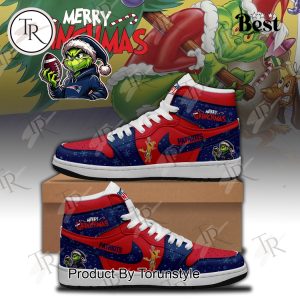 New England Patriots X Merry Grichmas 2025 Air Jordan 1 Hightop Shoes