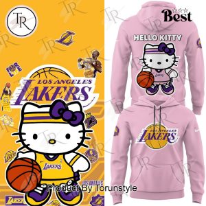 Los Angeles Lakers x Hello Kitty 2025 Pink Hoodie