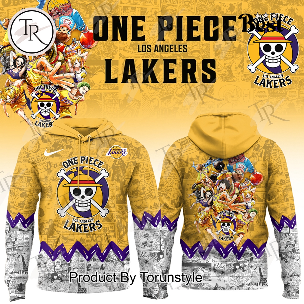 One Piece Night x Los Angeles Lakers 2025 Hoodie One Piece Night x Los Angeles Lakers 2025 Hoodie