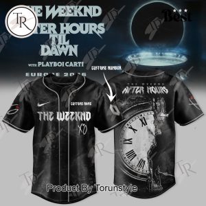 The Weeknd X After Hours Til Dawn EUROPE Tour 2026 Custom Number Baseball Jersey