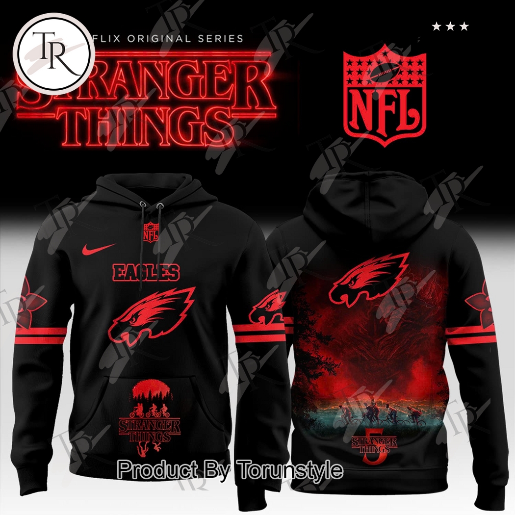 Philadelphia Eagles x Stranger Things SS5 2025 Hoodie Philadelphia Eagles x Stranger Things SS5 2025 Hoodie