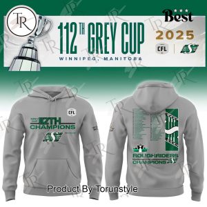 Saskatchewan Roughriders X Grey Cup Champions 2025 Hoodie