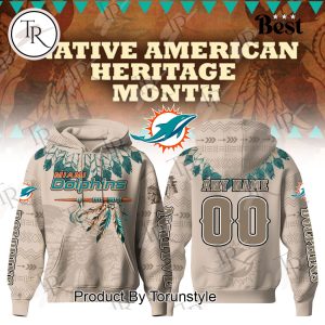 Miami Dolphins X Native American Heritage Month Custom Name And Number 2025 Hoodie