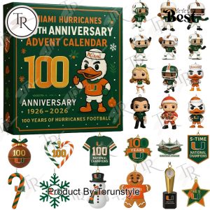 Miami Hurricanes 100th Anniversary 2025 Advent Calendar