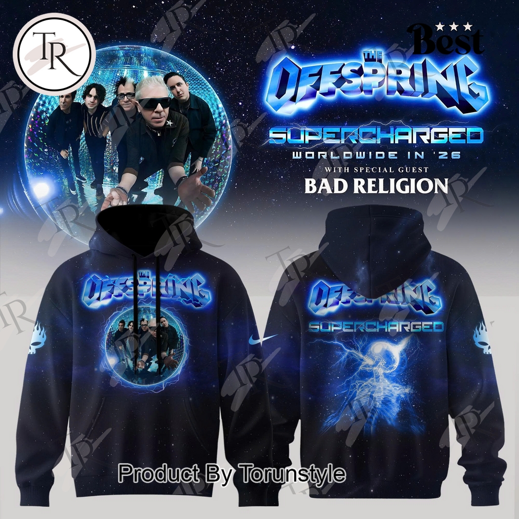 The Offspring X SUPERCHARGED 2025 Worldwide In '25 Hoodie The Offspring X SUPERCHARGED 2025 Worldwide In '25 Hoodie