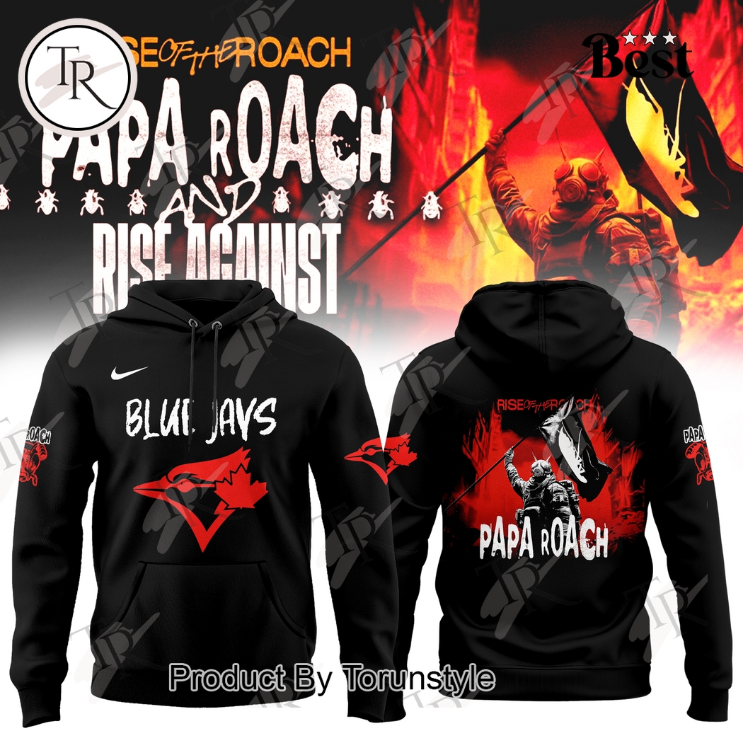 Toronto Blue Jays X Papa Roach Tour 2025 Rise Of The Roach Hoodie Toronto Blue Jays X Papa Roach Tour 2025 Rise Of The Roach Hoodie