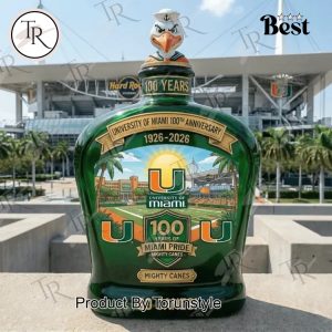 Miami Hurricanes 100th Anniversary 1926-2026 Whiskey Bottle