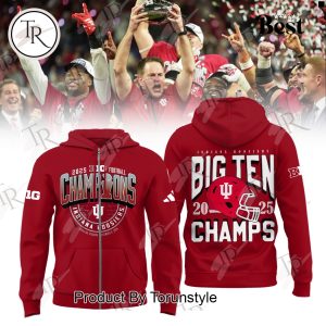 Indiana Hoosiers 2025 Big Ten Champs Hoodie