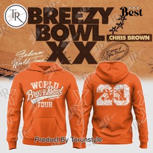 Chris Brown Breezy Bowl XX World Tour Orange Hoodie