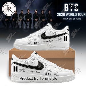 BTS 2026 World Tour A New Era Of Music Custom Name Air Force 1 Sneakers