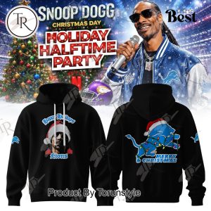 Detroit Lions X Snoop Dogg Holiday Halftime Party 2025 Black Hoodie