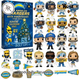 Los Angeles Chargers 65th Anniversary 1960-2025 Advent Calendar