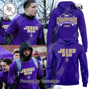 James Madison 2025 Dukes Jesus Won Hoodie