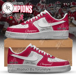 Alabama Crimson Tide Rose Bowl Champions Custom Name Air Force 1 Shoes