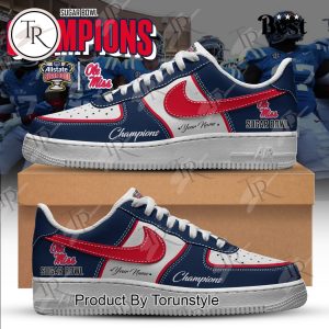 Ole Miss Rebels Sugar Bowl Champions Custom Name Air Force 1 Shoes