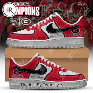 Georgia Bulldogs Sugar Bowl Champions Custom Name Air Force 1 Shoes
