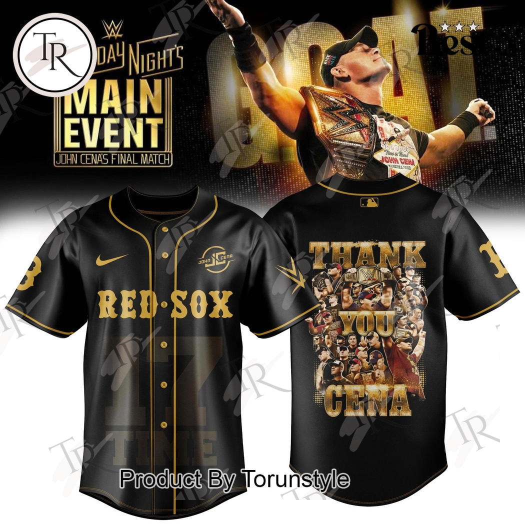 Boston Red Sox X John Cena Saturday Night's Main Event Final Match 2025 Baseball Jersey Boston Red Sox X John Cena Saturday Night's Main Event Final Match 2025 Baseball Jersey