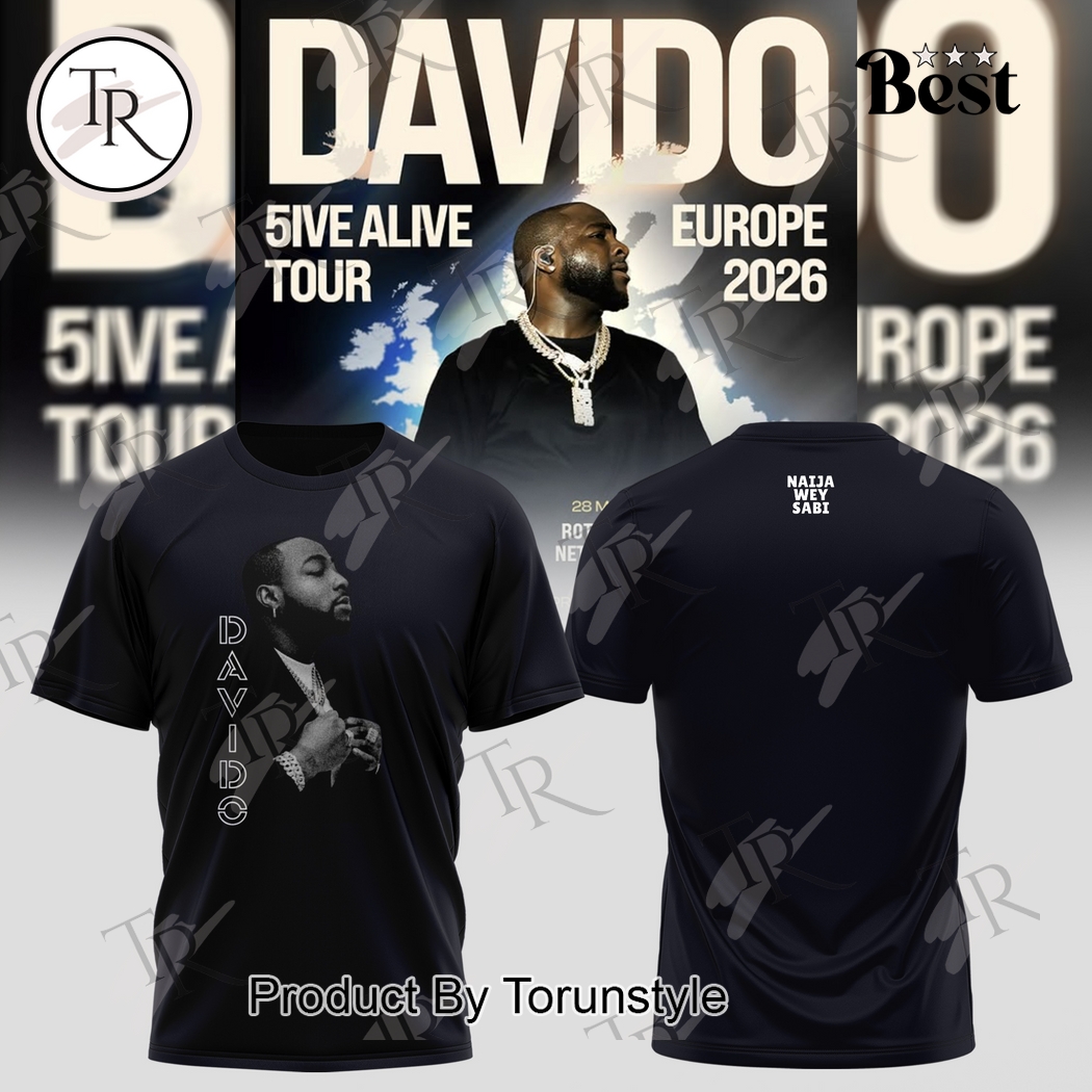 Davido X 5ive Alive Tour Europe 2026 Hoodie Davido X 5ive Alive Tour Europe 2026 Hoodie