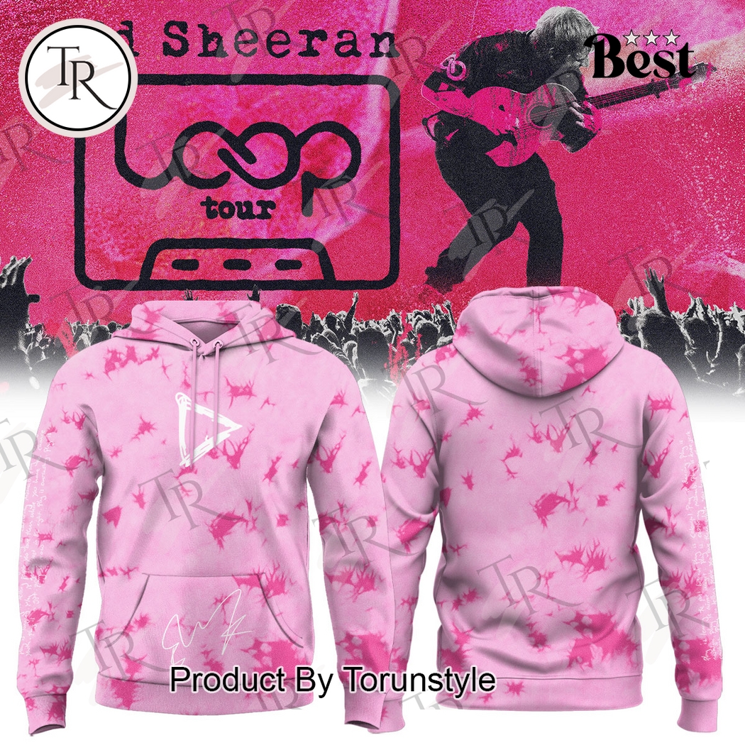Ed Sheeran Loop Tour 2025 Limited Edition Pink Hoodie Ed Sheeran Loop Tour 2025 Limited Edition Pink Hoodie