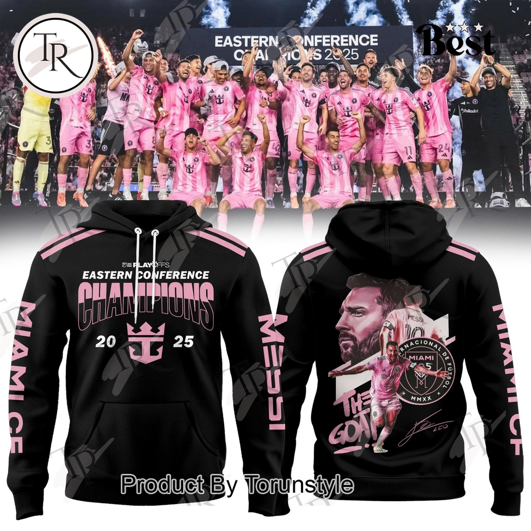 Inter Miami X Messi Eastern Conference Champions 2025 Hoodie Inter Miami X Messi Eastern Conference Champions 2025 Hoodie