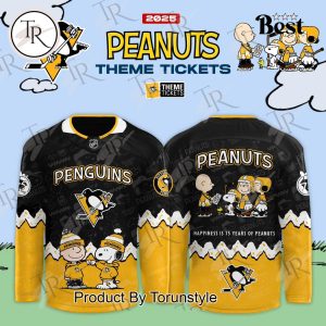 Pittsburgh Penguins X Peanuts Theme Tickets 2025 Hockey Jersey