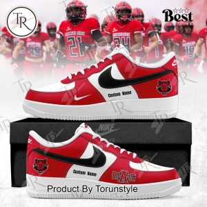 Arkansas State Red Wolves New Edition 2025 Custom Name Air Force 1 Sneakers